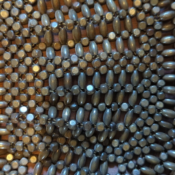 vintage wooden beaded clutch - Picture 4 of 4